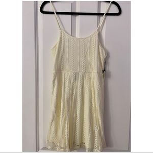 Cream Lace Flowy Dress